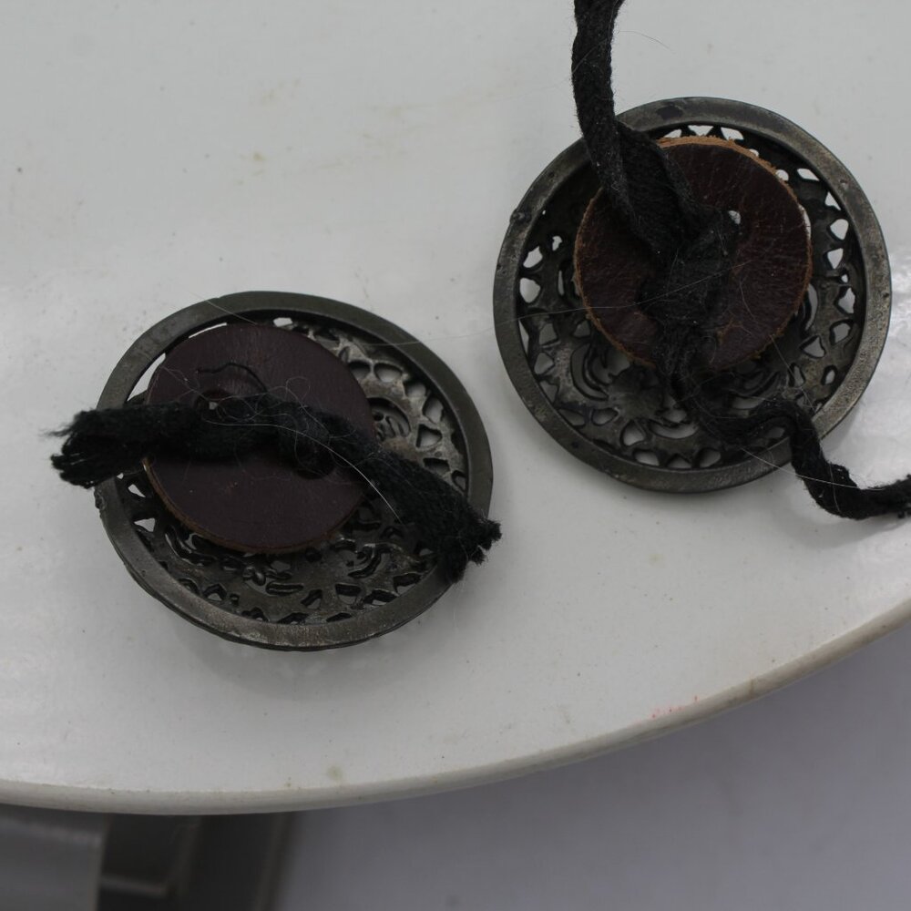 Vintage 1930s Filagree Large Buttons with Amber Colored Stones Coat